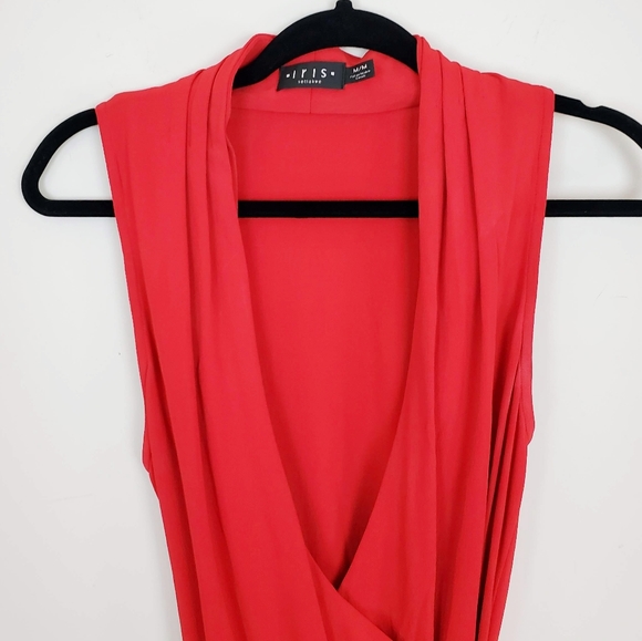 Iris Setlakwe Red Wrap Tunic Blouse •        A20Dr - Picture 2 of 5